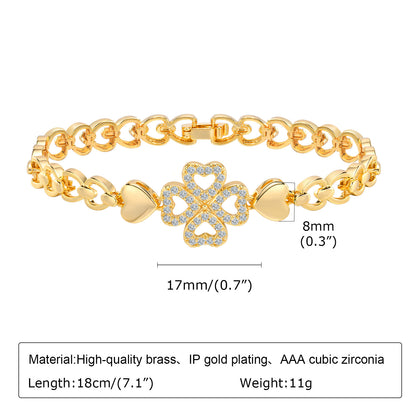 Elegant Snake Butterfly Copper Plating Inlay Zircon 18k Gold Plated Bracelets