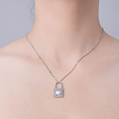 Wholesale Simple Style Cross Heart Shape Crown Stainless Steel Titanium Steel Polishing Plating Inlay Zircon Pendant Necklace