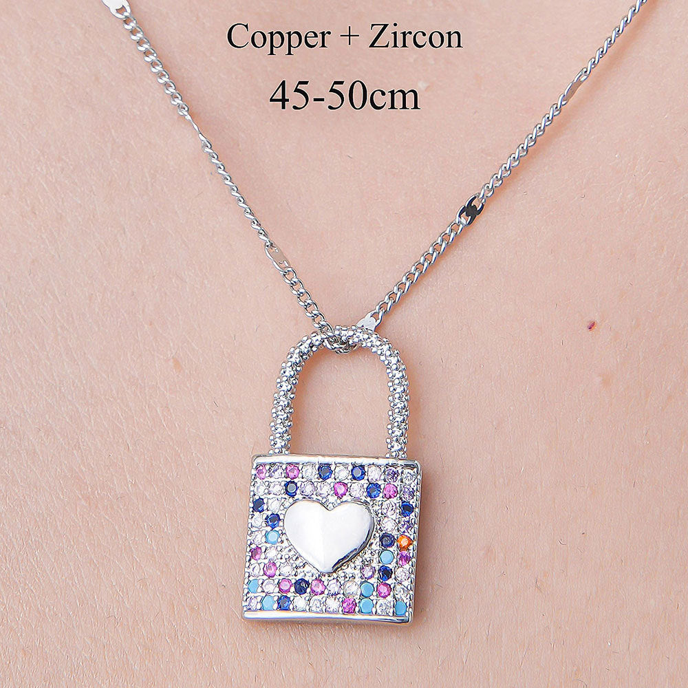 Wholesale Simple Style Cross Heart Shape Crown Stainless Steel Titanium Steel Polishing Plating Inlay Zircon Pendant Necklace