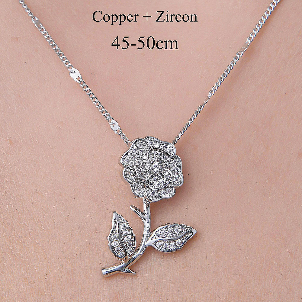 Wholesale Simple Style Cross Heart Shape Crown Stainless Steel Titanium Steel Polishing Plating Inlay Zircon Pendant Necklace