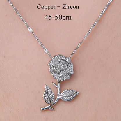 Wholesale Simple Style Cross Heart Shape Crown Stainless Steel Titanium Steel Polishing Plating Inlay Zircon Pendant Necklace