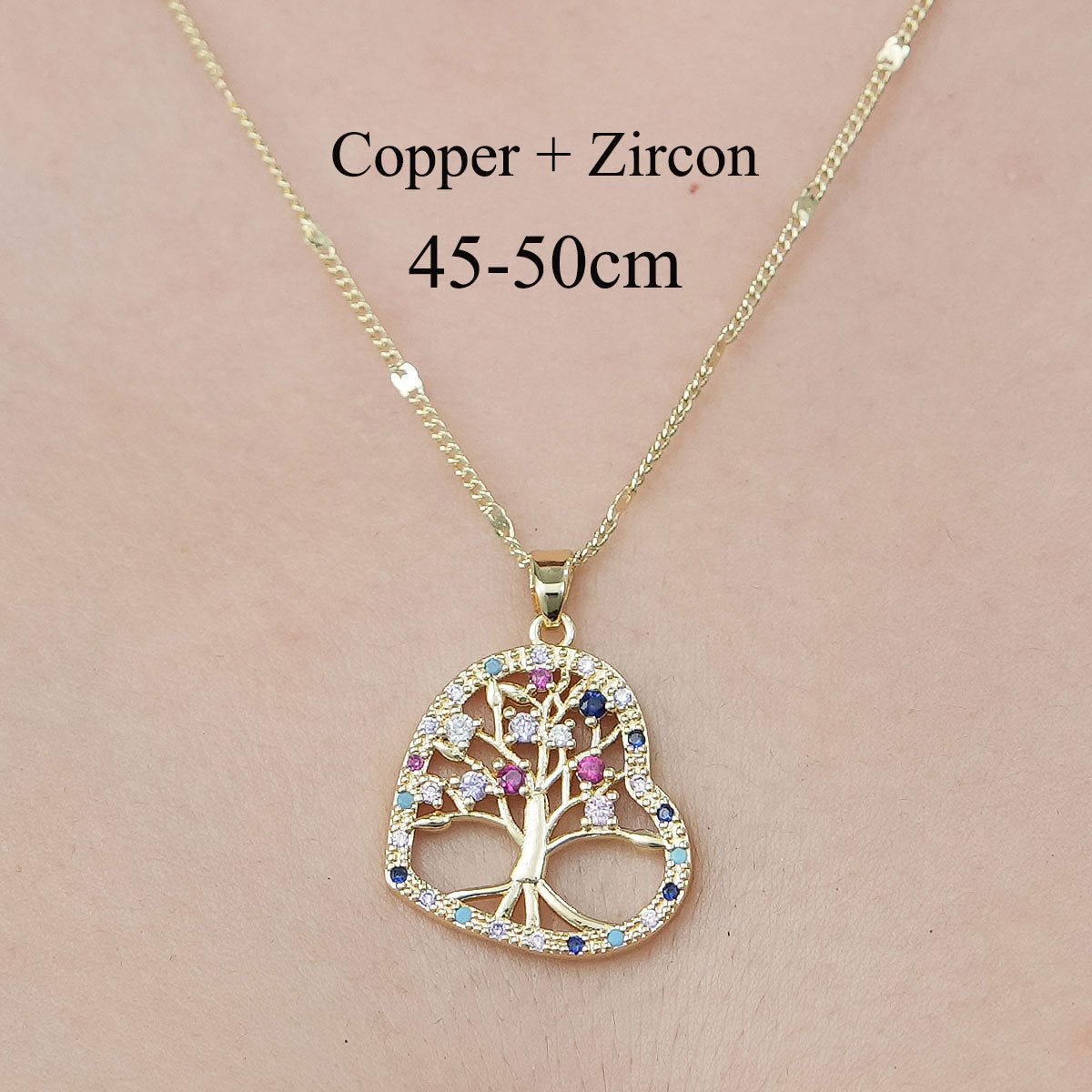 Simple Style Devil's Eye Heart Shape Owl Copper Plating Inlay Zircon Pendant Necklace