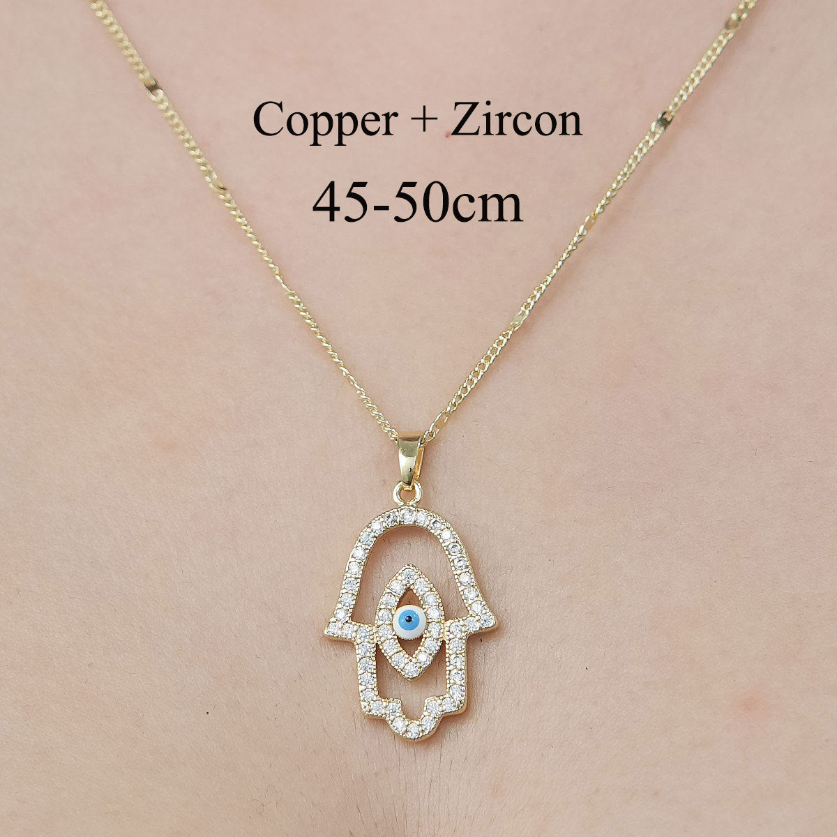 Simple Style Devil's Eye Heart Shape Owl Copper Plating Inlay Zircon Pendant Necklace