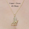 Simple Style Devil's Eye Heart Shape Owl Copper Plating Inlay Zircon Pendant Necklace