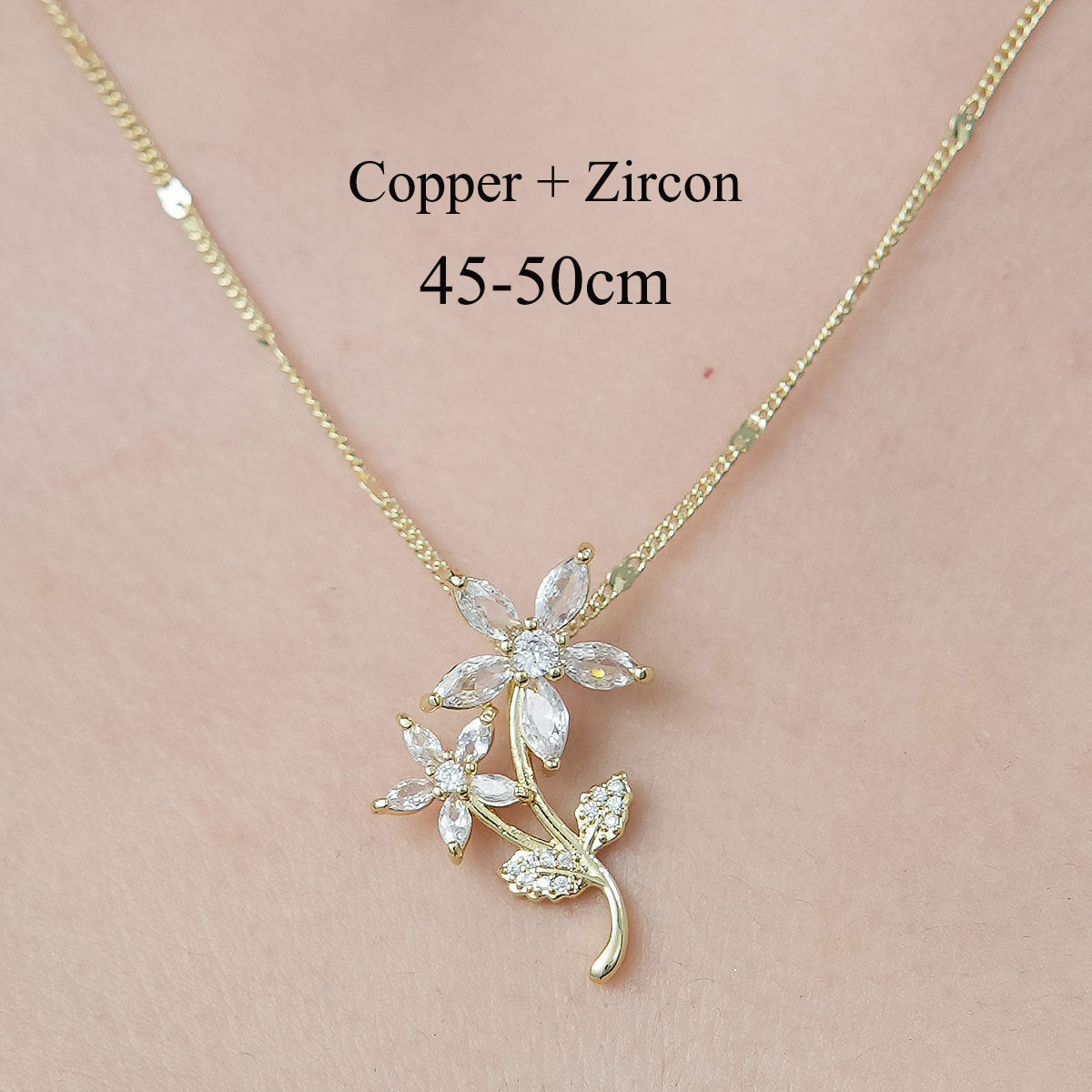 Simple Style Cross Devil's Eye Flower Copper Plating Inlay Zircon Pendant Necklace