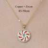 Simple Style Cross Devil's Eye Flower Copper Plating Inlay Zircon Pendant Necklace