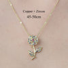 Simple Style Cross Devil's Eye Flower Copper Plating Inlay Zircon Pendant Necklace