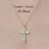 Simple Style Cross Sunflower Butterfly Copper Plating Inlay Zircon Pendant Necklace