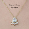 Simple Style Cross Sunflower Butterfly Copper Plating Inlay Zircon Pendant Necklace