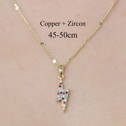 Wholesale Simple Style Sun Star Moon Stainless Steel Titanium Steel Polishing Plating Inlay Zircon Pendant Necklace