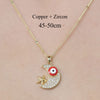 Wholesale Simple Style Sun Star Moon Stainless Steel Titanium Steel Polishing Plating Inlay Zircon Pendant Necklace