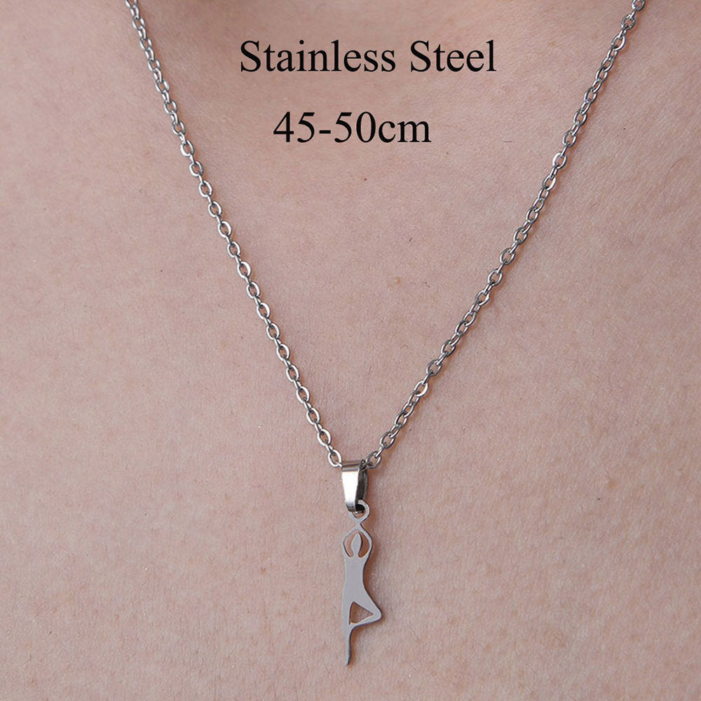 Wholesale Simple Style Devil's Eye Hand Stainless Steel Titanium Steel Polishing Plating Pendant Necklace