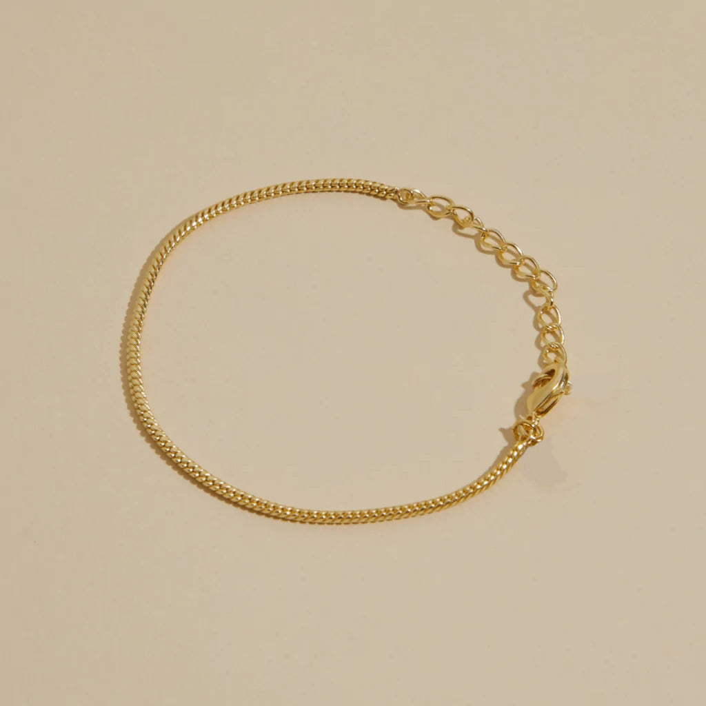 Hip-hop Simple Style Solid Color Stainless Steel Plating Chain 18k Gold Plated Bracelets