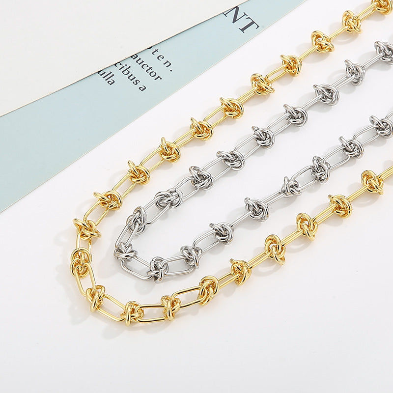 Simple Style Commute Geometric Stainless Steel Plating 18k Gold Plated Bracelets Necklace