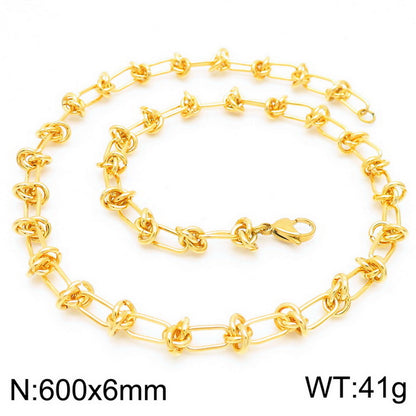 Simple Style Commute Geometric Stainless Steel Plating 18k Gold Plated Bracelets Necklace