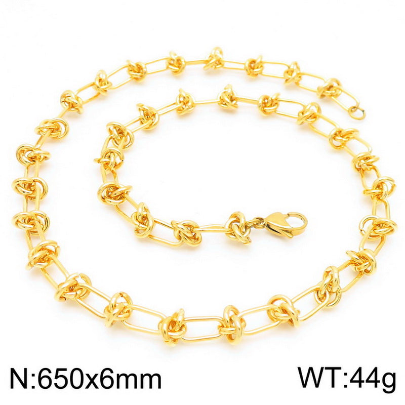 Simple Style Commute Geometric Stainless Steel Plating 18k Gold Plated Bracelets Necklace