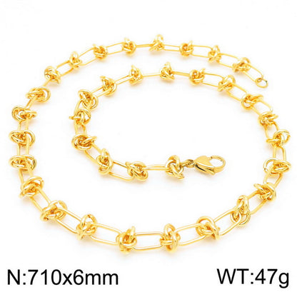 Simple Style Commute Geometric Stainless Steel Plating 18k Gold Plated Bracelets Necklace