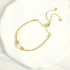 Basic Simple Style Round Freshwater Pearl Stone Copper Plating Inlay Zircon 18k Gold Plated Bracelets Earrings Necklace