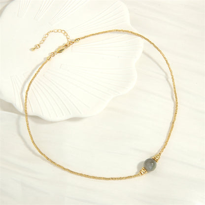 Basic Simple Style Round Freshwater Pearl Stone Copper Plating Inlay Zircon 18k Gold Plated Bracelets Earrings Necklace