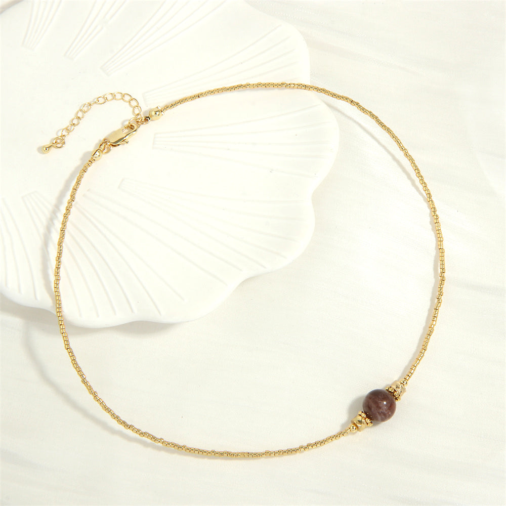 Basic Simple Style Round Freshwater Pearl Stone Copper Plating Inlay Zircon 18k Gold Plated Bracelets Earrings Necklace