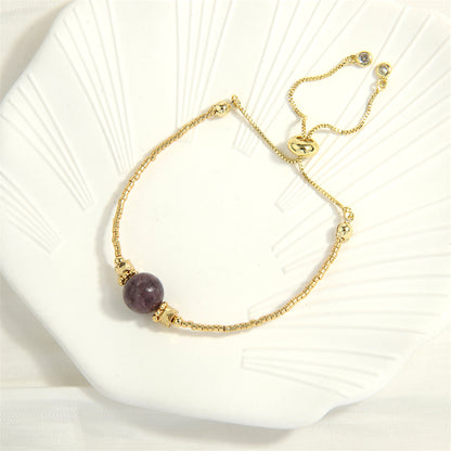 Basic Simple Style Round Freshwater Pearl Stone Copper Plating Inlay Zircon 18k Gold Plated Bracelets Earrings Necklace