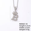 Hip-hop Letter Crown Copper Plating Inlay Rhinestones White Gold Plated Necklace Pendant