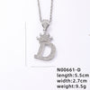 Hip-hop Letter Crown Copper Plating Inlay Rhinestones White Gold Plated Necklace Pendant