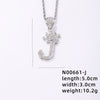 Hip-hop Letter Crown Copper Plating Inlay Rhinestones White Gold Plated Necklace Pendant