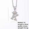 Hip-hop Letter Crown Copper Plating Inlay Rhinestones White Gold Plated Necklace Pendant