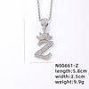 Hip-hop Letter Crown Copper Plating Inlay Rhinestones White Gold Plated Necklace Pendant