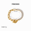 304 Stainless Steel 18K Gold Plated Modern Style Geometric Plating Bracelets