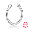 1 Piece Ig Style Casual Geometric Plating Sterling Silver White Gold Plated Rhodium Plated Ear Cuffs