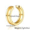 1 Piece Ig Style Casual Geometric Plating Sterling Silver White Gold Plated Rhodium Plated Ear Cuffs