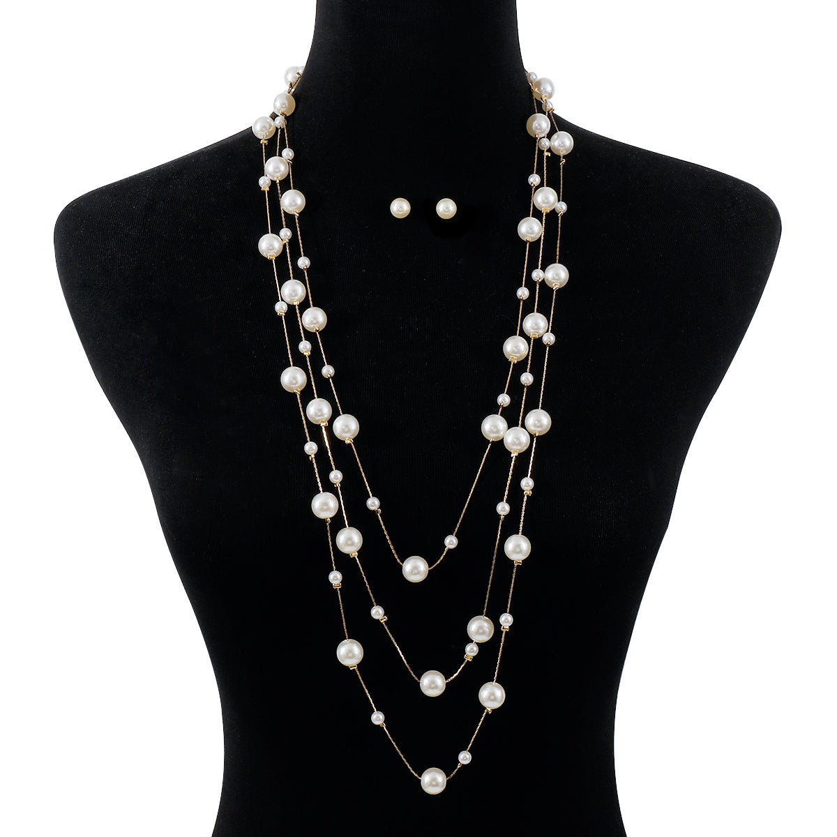 Elegant Modern Style Simple Style Geometric Imitation Pearl Women's Layered Necklaces