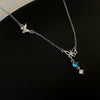 Simple Style Commute Color Block Copper Rhinestones Pendant Necklace In Bulk