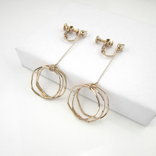 Temperament Irregular Round Simple Alloy Earrings Nhlj142389