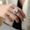 Casual Simple Style Solid Color Titanium Steel Plating 18k Gold Plated Rings