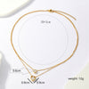 Casual Cute Classic Style Round Heart Shape Copper Plating Inlay Zircon 18k Gold Plated Necklace