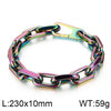 Hip-hop Retro Solid Color Titanium Steel Gold Plated Bracelets