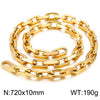 Hip-hop Retro Solid Color Titanium Steel Gold Plated Bracelets