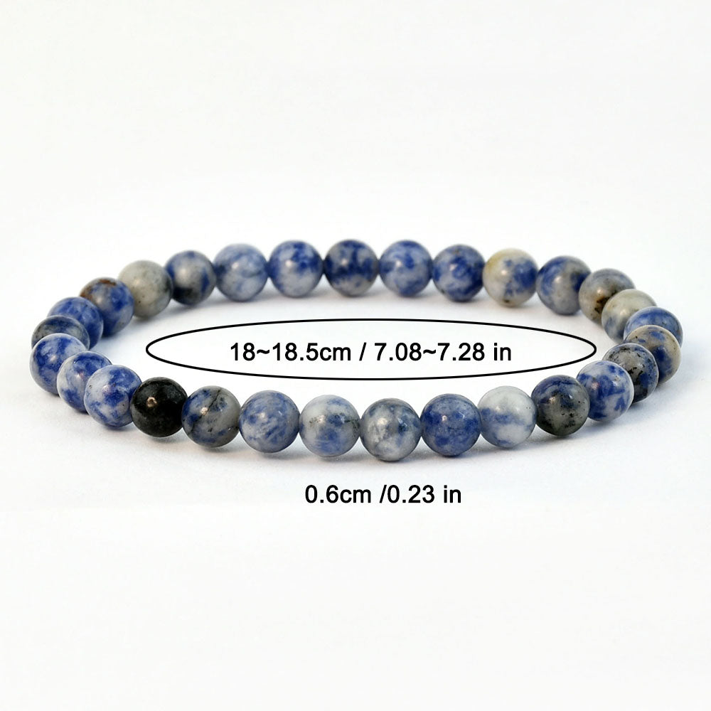 Vintage Style Simple Style Round Dots Natural Stone Beaded Unisex Bracelets