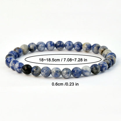 Vintage Style Simple Style Round Dots Natural Stone Beaded Unisex Bracelets