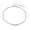 Simple Style Classic Style Solid Color Sterling Silver Plating Gold Plated Bracelets