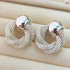 1 Pair Vintage Style Flower Plating Iron 18k Gold Plated Ear Studs