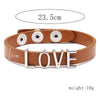 Romantic Simple Style Letter Pu Leather Alloy Women's Bracelets