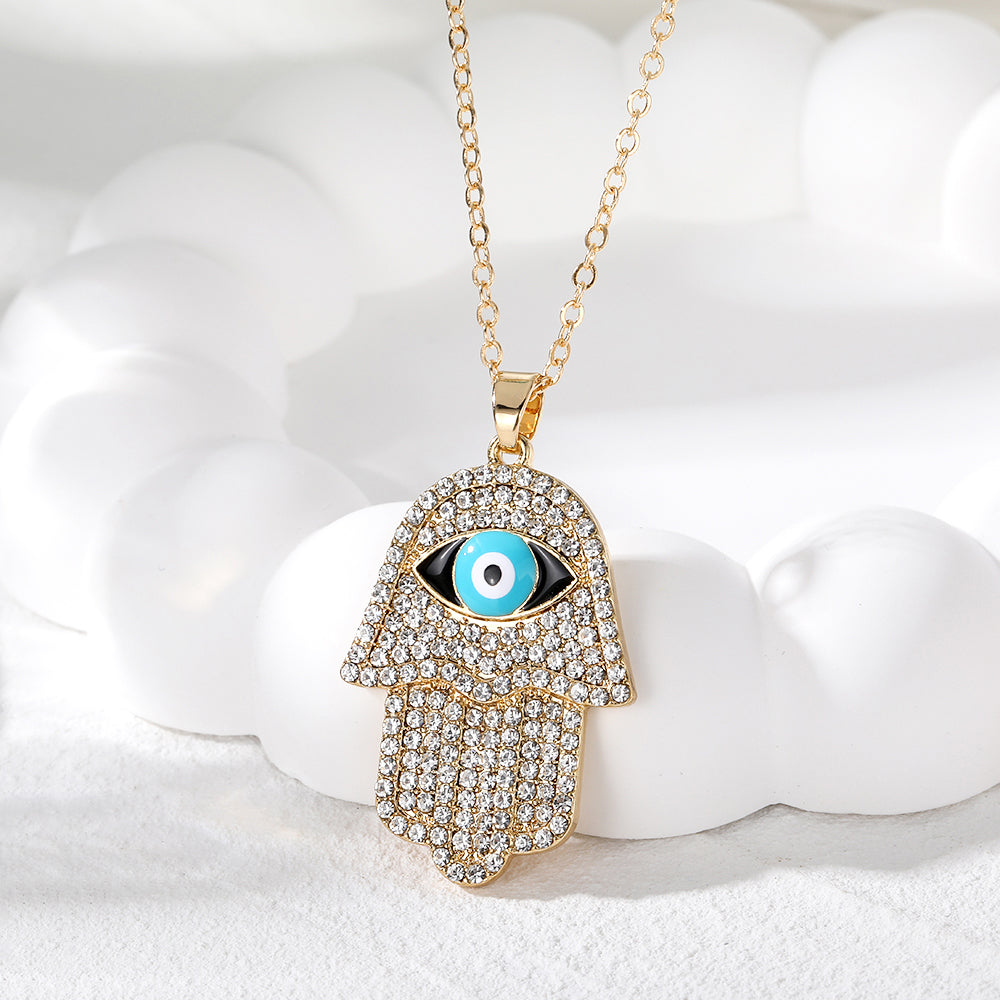 Vintage Style Simple Style Classic Style Devil's Eye Zircon Alloy Wholesale Pendant Necklace