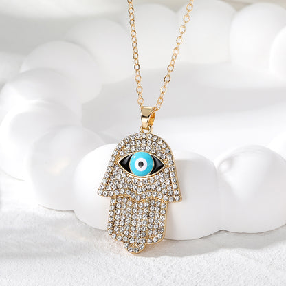 Vintage Style Simple Style Classic Style Devil's Eye Zircon Alloy Wholesale Pendant Necklace