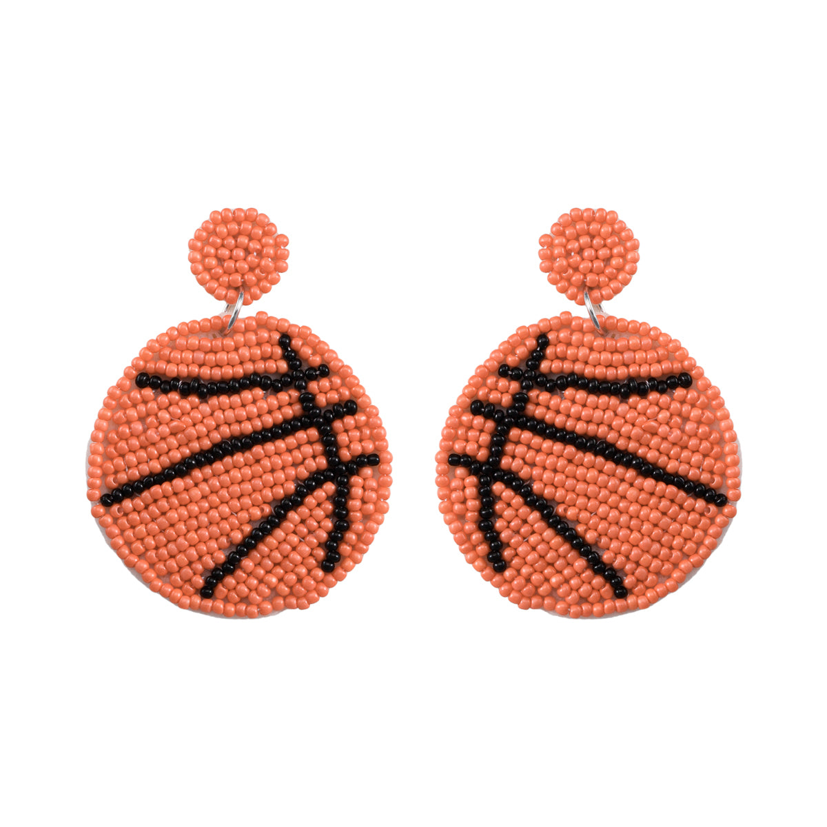 1 Pair Casual Embroidery Sports Basketball Football Plastic Cloth Drop Earrings