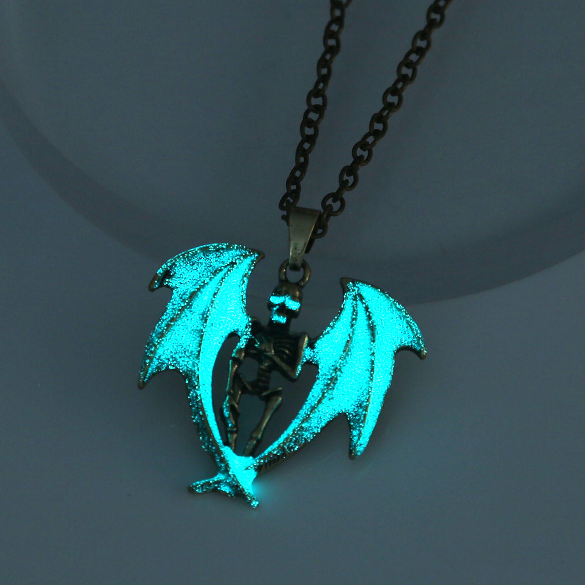 Halloween Pterodactyl Sword Luminous Leather Cord Necklace Wholesale Jewelry Gooddiy