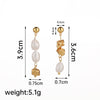 1 Pair Casual Elegant Round Plating Inlay Copper Freshwater Pearl 18k Gold Plated Drop Earrings